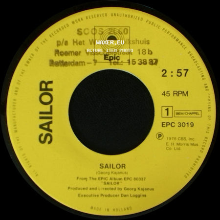 Sailor - Sailor / Blame It On The Soft Spot side A