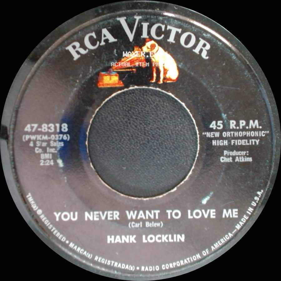 Hank Locklin - Followed Closely By My Teardrops / You Never Want To Love Me side B