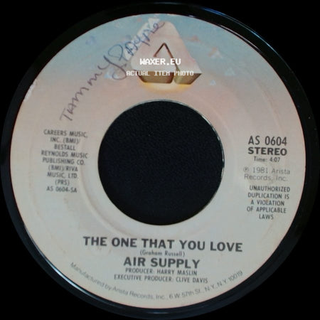 Air Supply - I Want To Give It All / The One That You Love side B