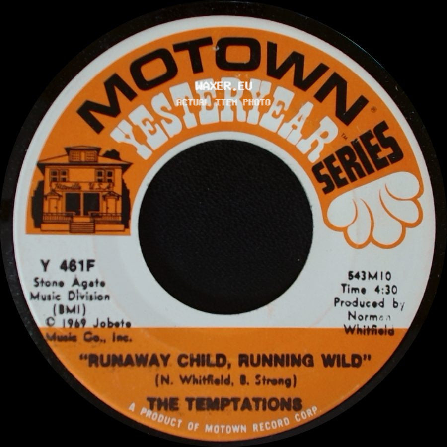 The Temptations - Runaway Child, Running Wild / Cloud Nine side A