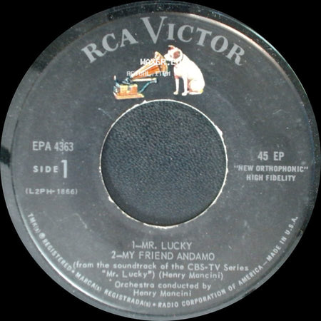 Henry Mancini Orchestra - Mr. Lucky / My Friend Andamo / Unknown Title B side A