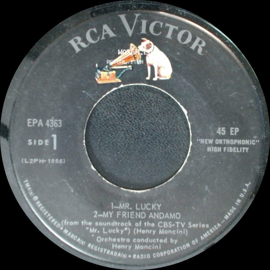 Henry Mancini Orchestra - Mr. Lucky / My Friend Andamo / Unknown Title B side A