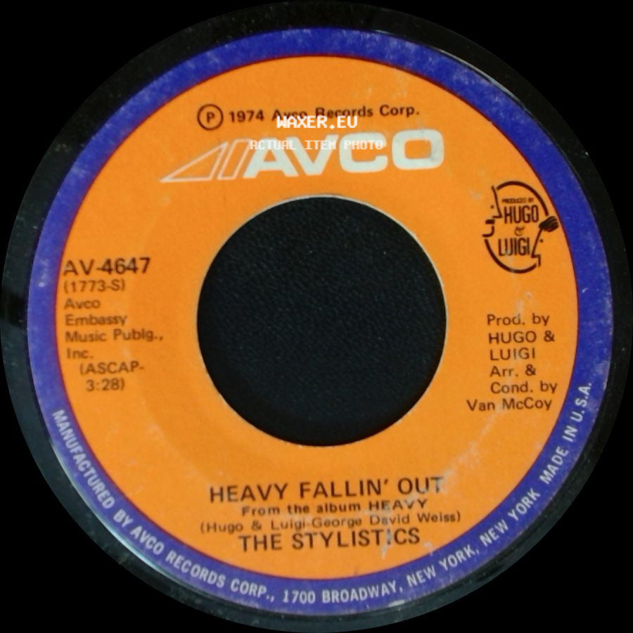 The Stylistics Featuring Airrion Love / The Stylistics - Go Now / Heavy Fallin' Out side B