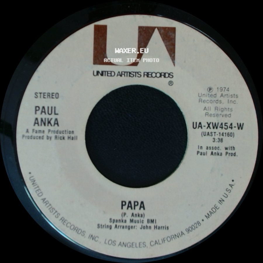 Paul Anka - (You're) Having My Baby / Papa side B