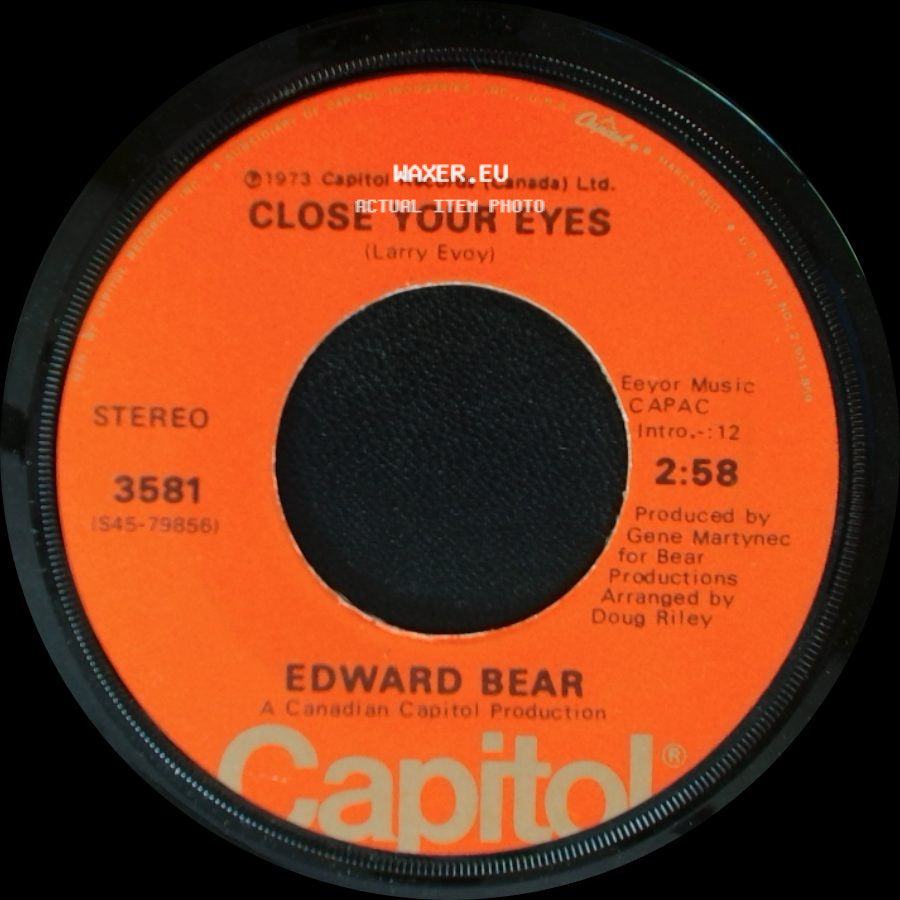 Edward Bear - Cachet County / Close Your Eyes side B