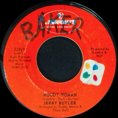 Jerry Butler - Go Away - Find Yourself / Moody Woman side B