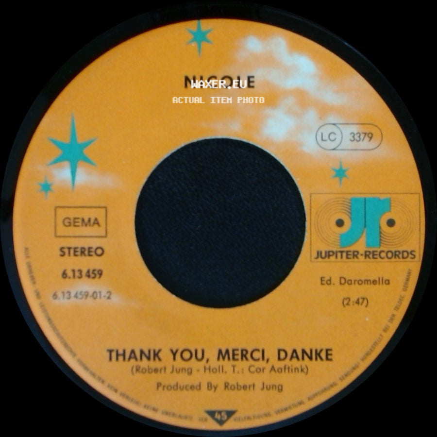 Nicole - Thank You, Merci, Danke / Een Beetje Vrede side A