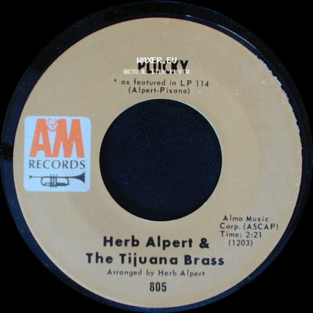 Herb Alpert & The Tijuana Brass - Plucky / The Work Song side A
