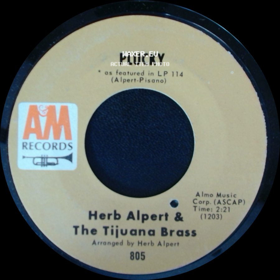 Herb Alpert & The Tijuana Brass - Plucky / The Work Song side A