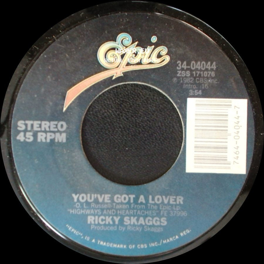 Ricky Skaggs - You've Got A Lover / Let's Love The Bad Times Away side A