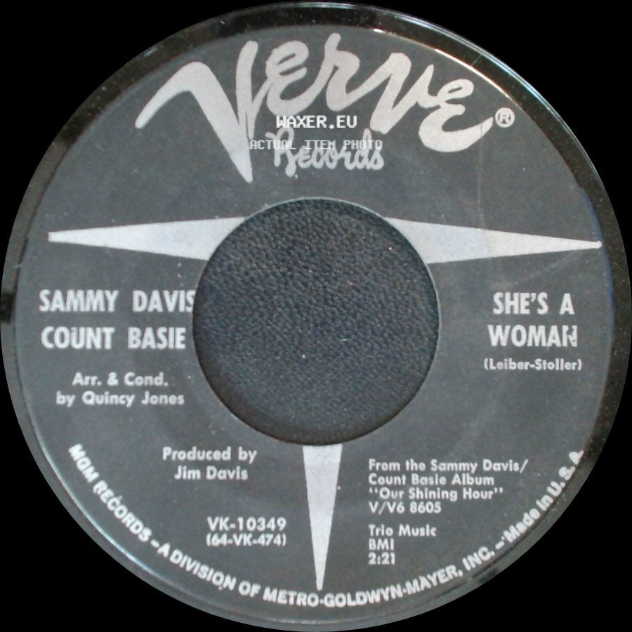 Sammy Davis Count Basie - She's A Woman / You're Nobody Till Somebody Loves You side A
