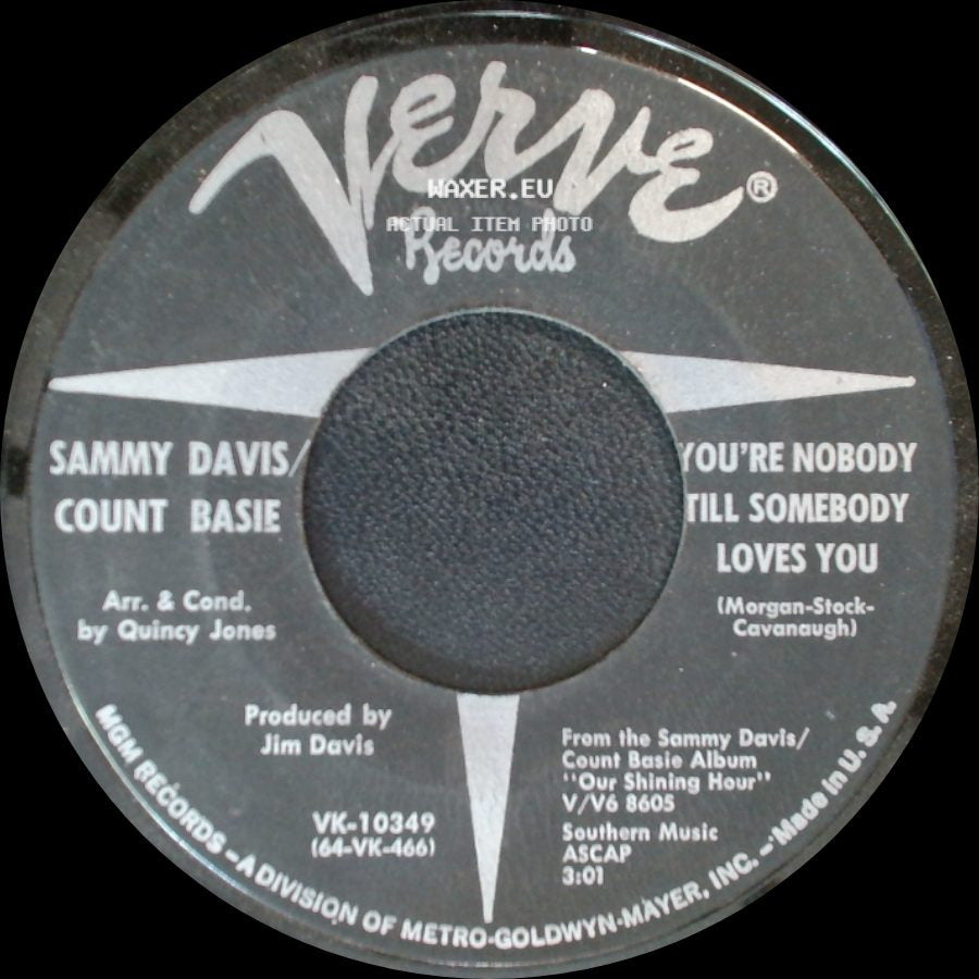 Sammy Davis Count Basie - She's A Woman / You're Nobody Till Somebody Loves You side B