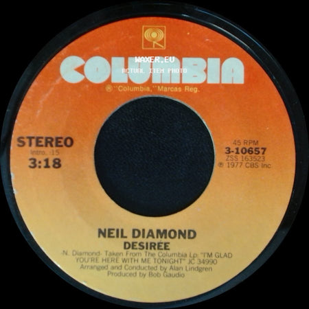 Neil Diamond - Desirée / Once In A While side A