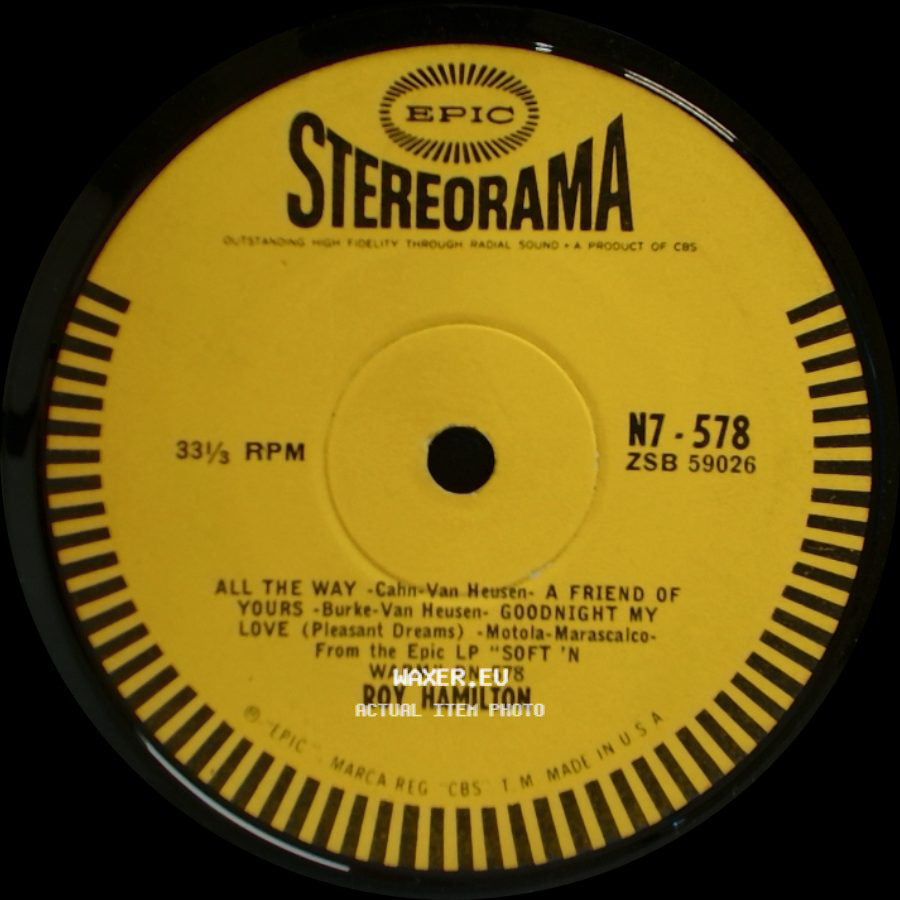 Roy Hamilton - I Fall In Love Too Easily / If You Were The Only Girl / Homesick / That's All / All The Way - A Friend Of Yours - Goodnight My Love (Pleasant Dreams) side B