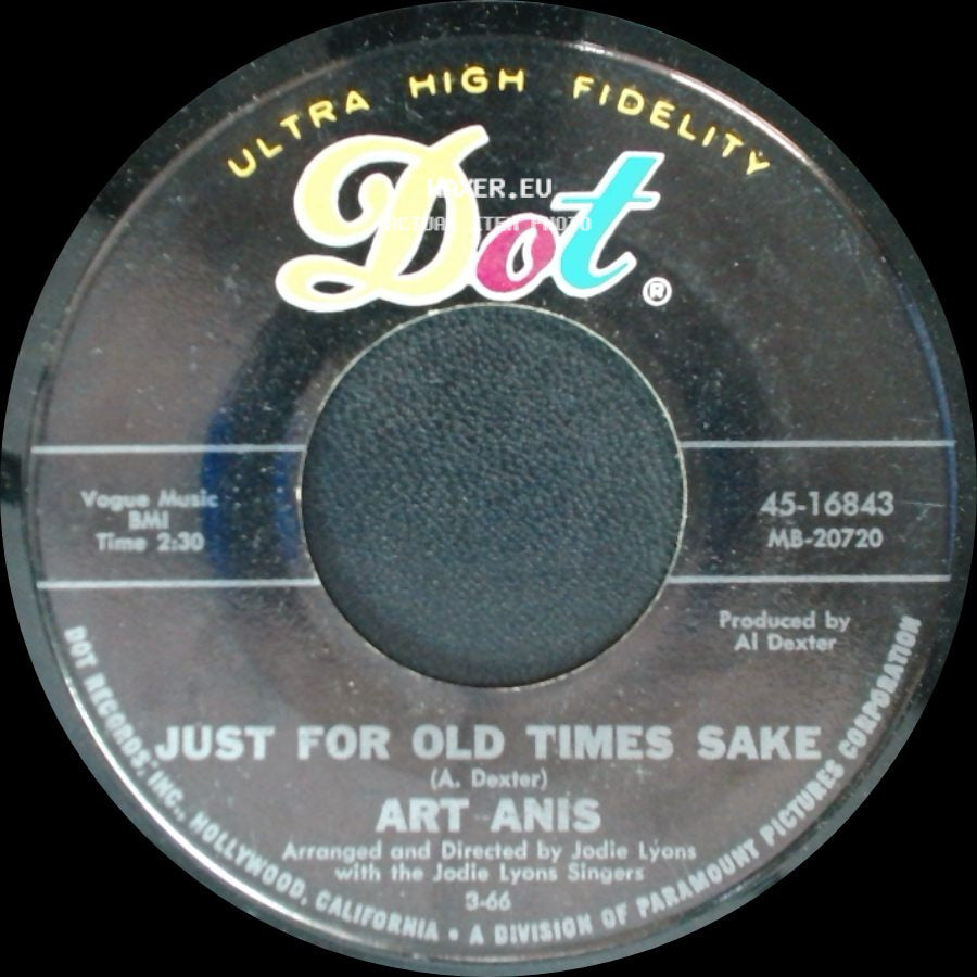 Art-Anis - Just For Old Times Sake / In My Little Dream World side A