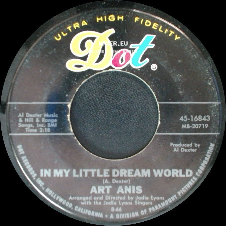 Art-Anis - Just For Old Times Sake / In My Little Dream World side B