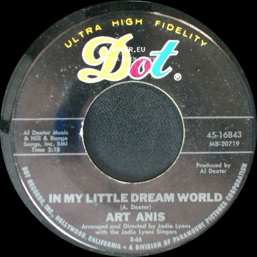 Art Anis - In My Little Dream World / Just For Old Times Sake side A