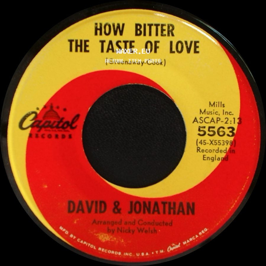 David & Jonathan - Michelle / How Bitter The Taste Of Love side B
