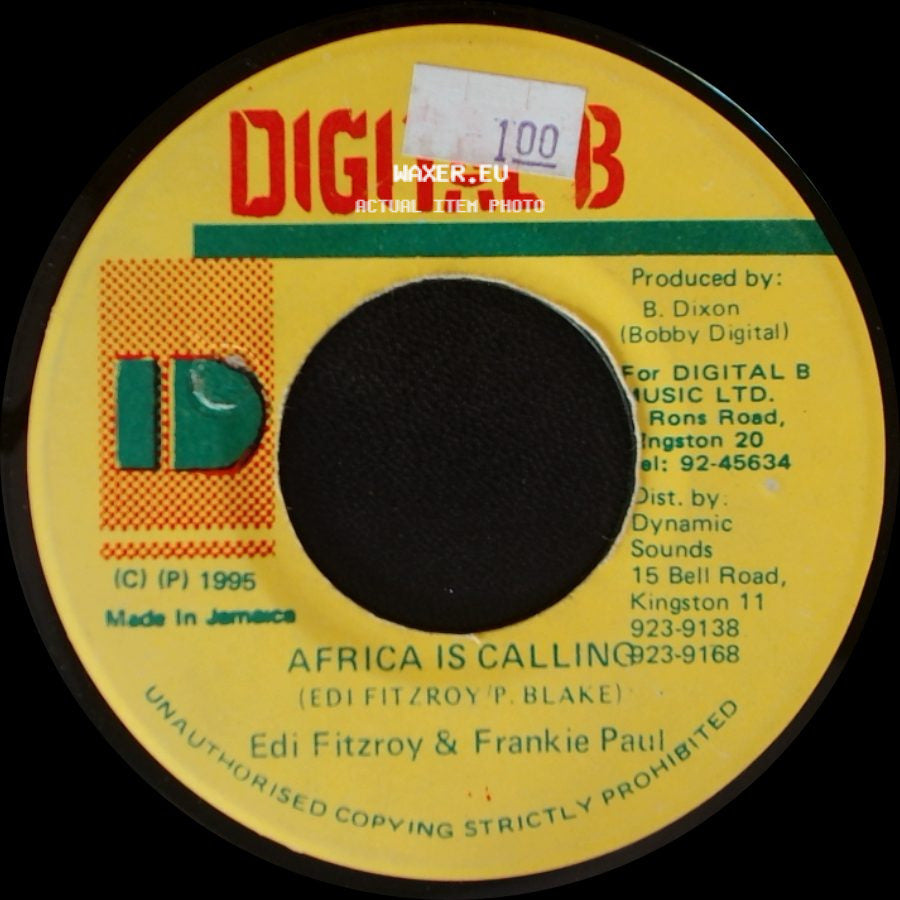 Edi Fitzroy & Frankie Paul - Africa Is Calling / Version side A