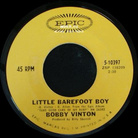 Bobby Vinton - Little Barefoot Boy / I Love How You Love Me side A