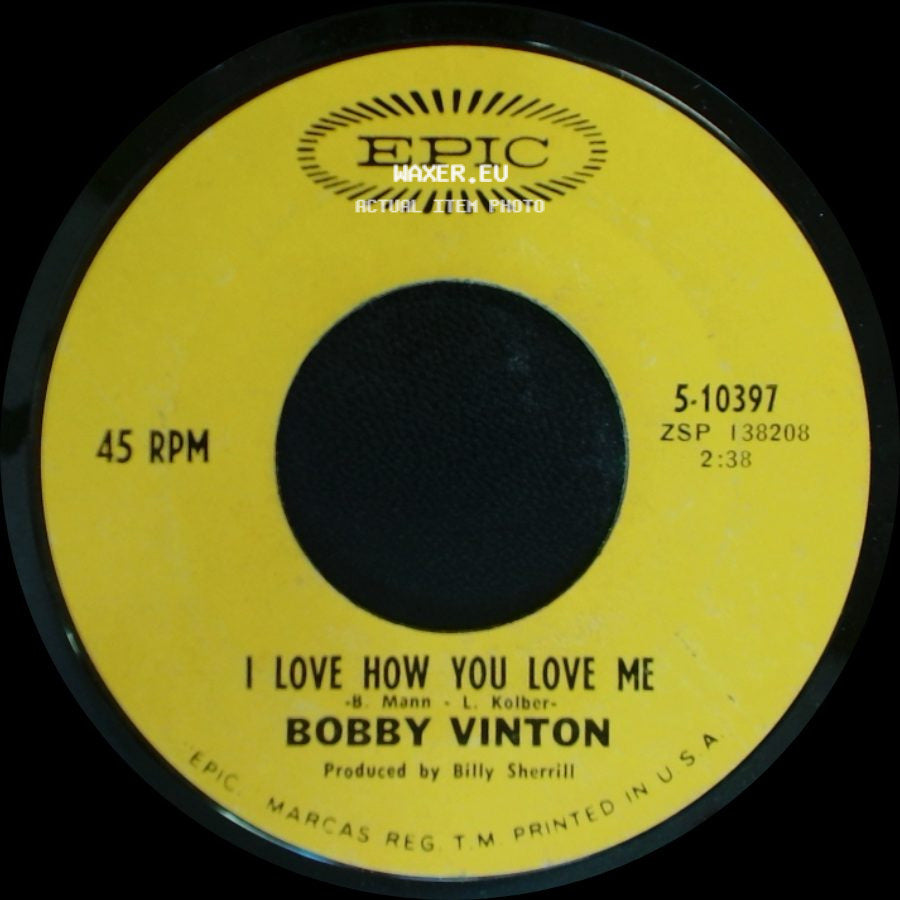 Bobby Vinton - Little Barefoot Boy / I Love How You Love Me side B