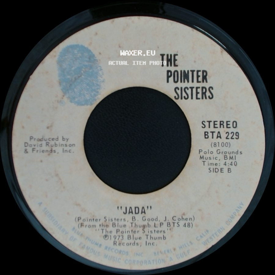The Pointer Sisters - Yes We Can Can / Jada side B