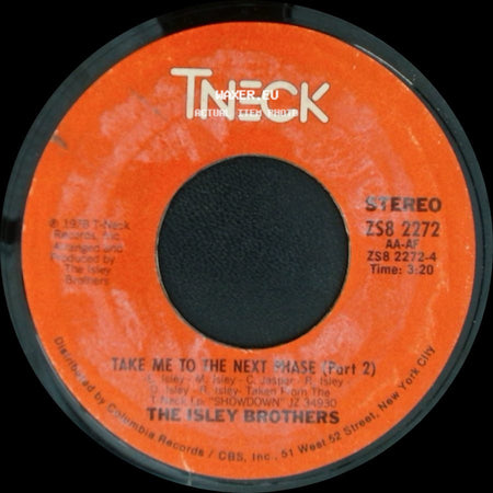 The Isley Brothers - Take Me To The Next Phase (Part 1) / Take Me To The Next Phase (Part 2) side B