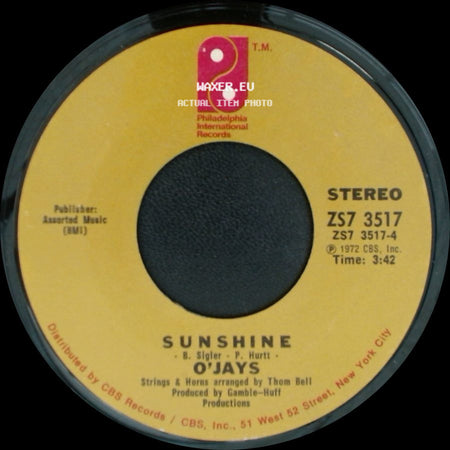 O'jays - Sunshine / Back Stabbers side A