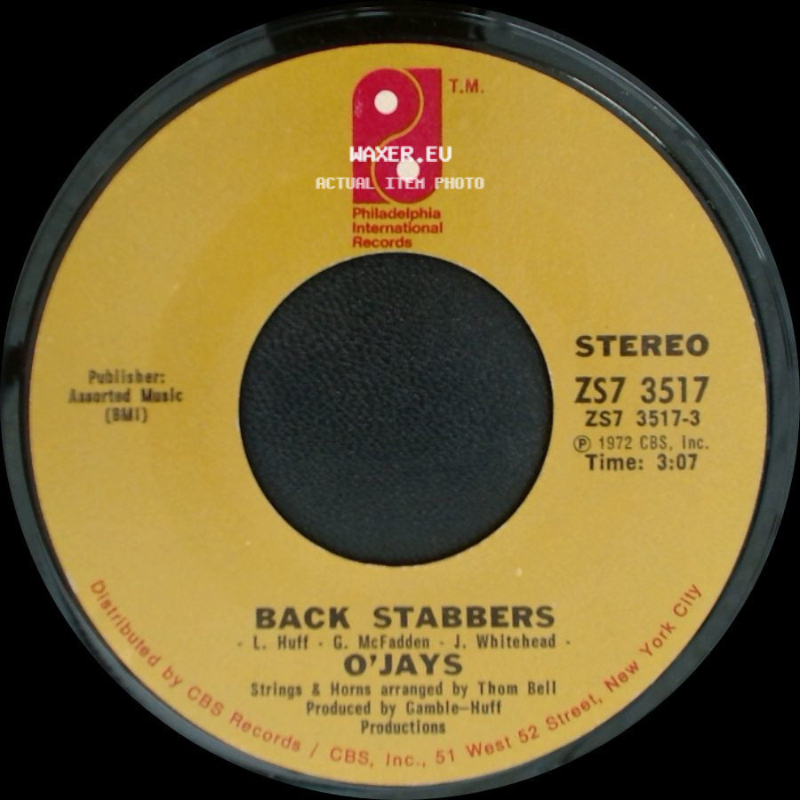 O'jays - Sunshine / Back Stabbers side B