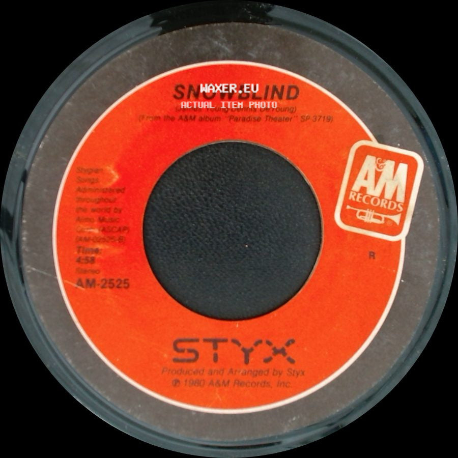 Styx - Mr. Roboto / Snowblind side B