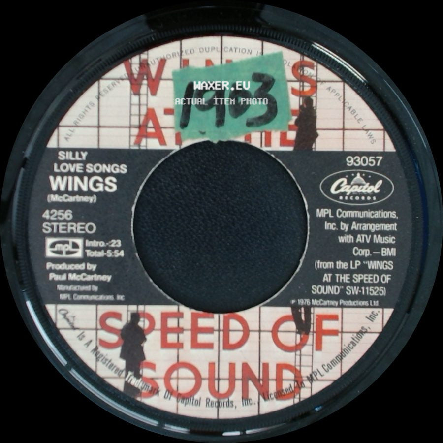 Wings - Silly Love Songs / Cook Of The House side A