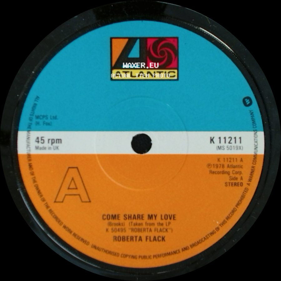 Roberta Flack - Come Share My Love / When It's Over side A
