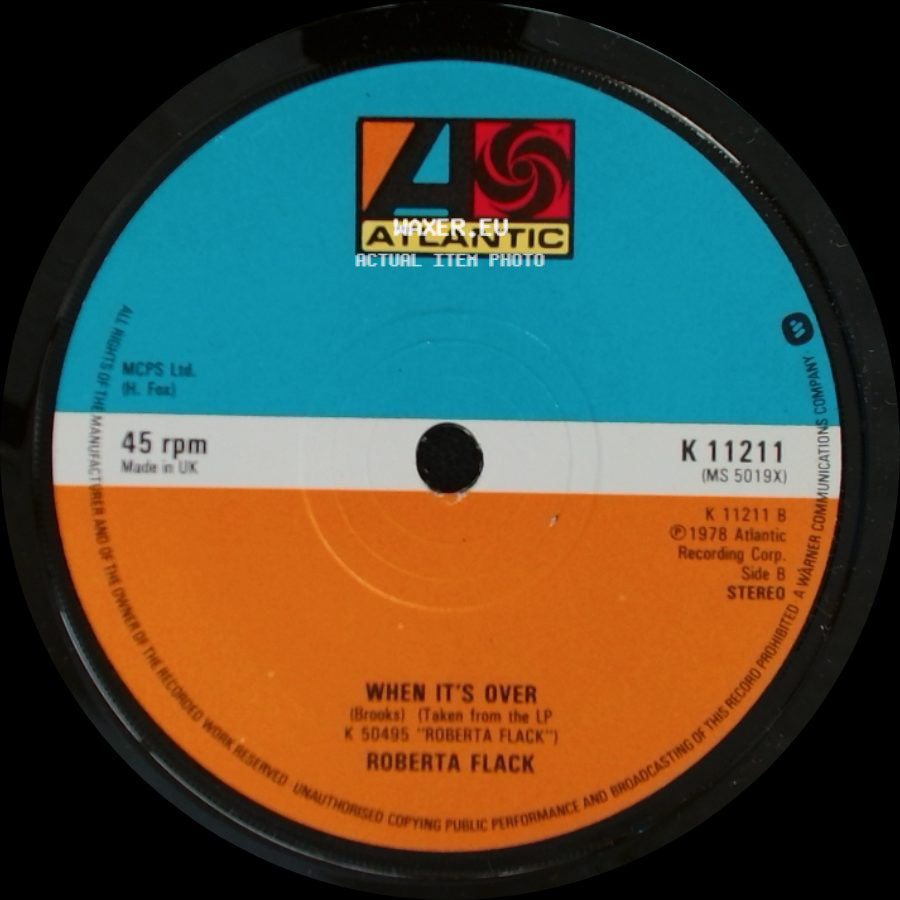 Roberta Flack - Come Share My Love / When It's Over side B