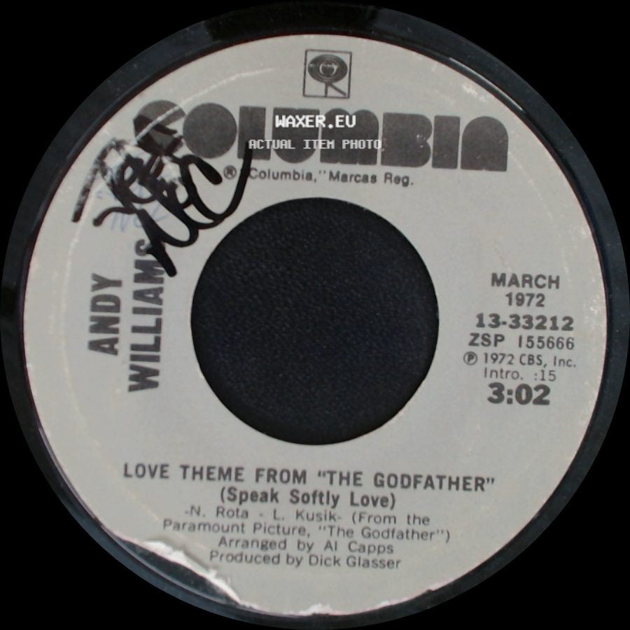Andy Williams - Love Theme From "The Godfather" (Speak Softly Love) / A Fool Never Learns side A