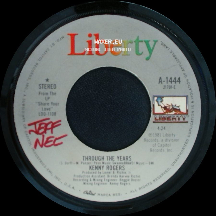 Kenny Rogers - Through The Years / So In Love With You side A
