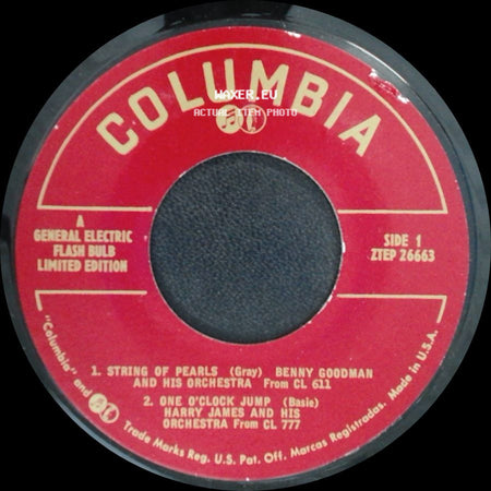 Benny Goodman And His Orchestra / Harry James And His Orchestra / Gene Krupa And His Orchestra - String Of Pearls / One O'clock Jump / Lover / On The Sunny Side Of The Street side A