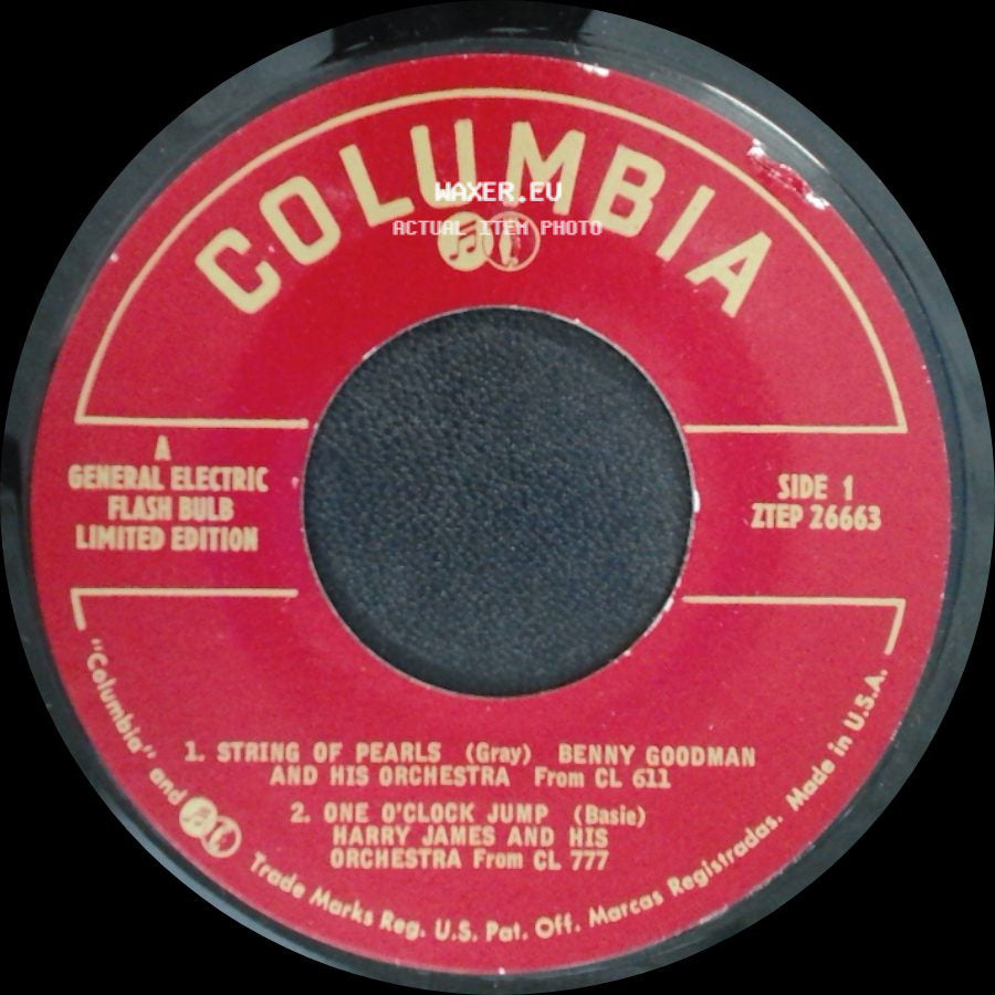 Benny Goodman And His Orchestra / Harry James And His Orchestra / Gene Krupa And His Orchestra - String Of Pearls / One O'clock Jump / Lover / On The Sunny Side Of The Street side A