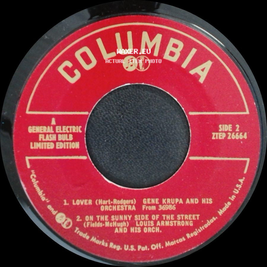 Benny Goodman And His Orchestra / Harry James And His Orchestra / Gene Krupa And His Orchestra - String Of Pearls / One O'clock Jump / Lover / On The Sunny Side Of The Street side B