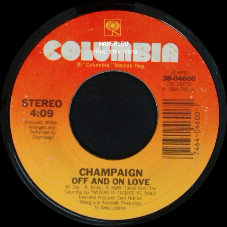 Champaign - Off And On Love / Laissez Le Bontemps Roulez side A