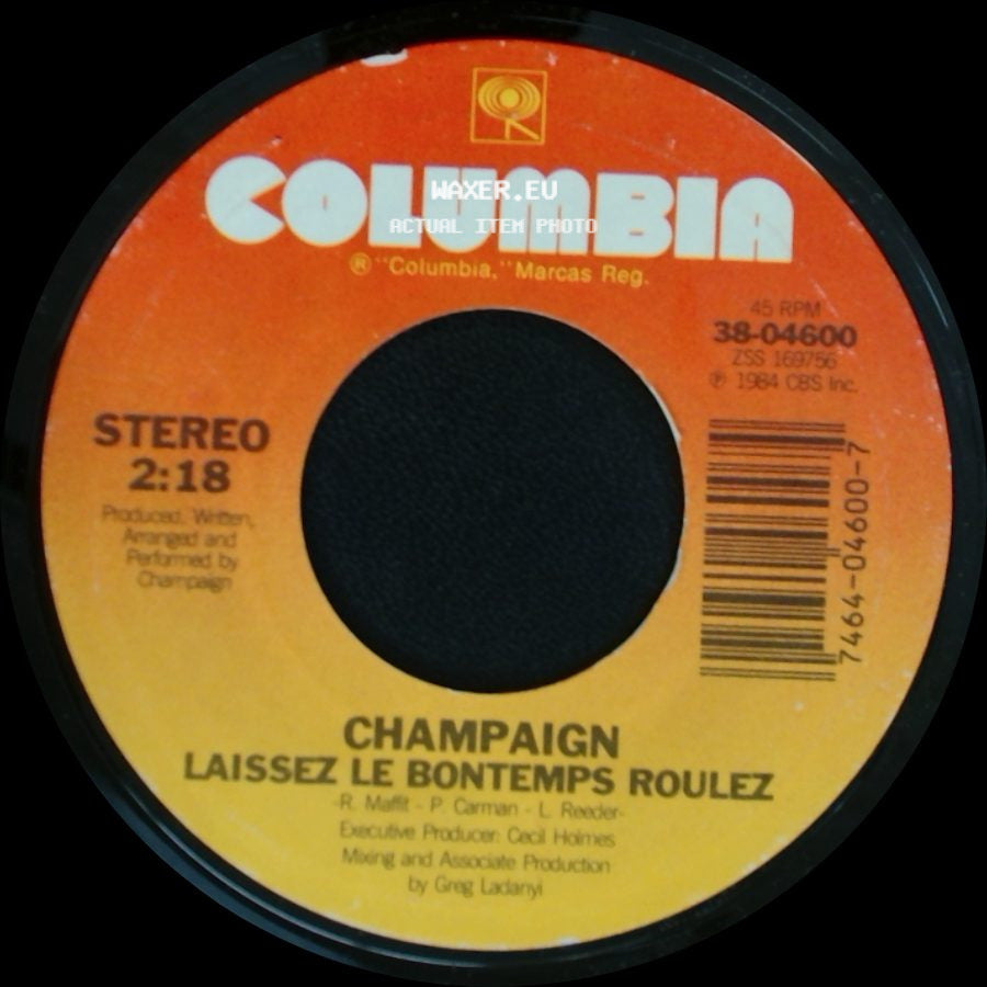 Champaign - Off And On Love / Laissez Le Bontemps Roulez side B