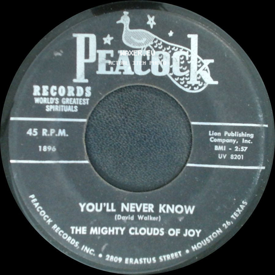 The Mighty Clouds Of Joy - You'll Never Know / Nearer To Thee side A
