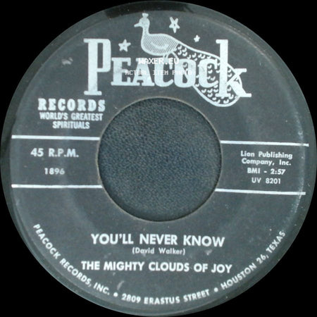 The Mighty Clouds Of Joy - You'll Never Know / Nearer To Thee side A