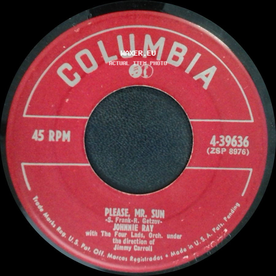 Johnnie Ray - Please, Mr. Sun / Hero Am I - Broken Hearted side A