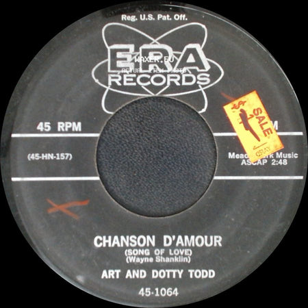 Art And Dotty Todd - Chanson D'amour (Song Of Love) / Along The Trail With You side A