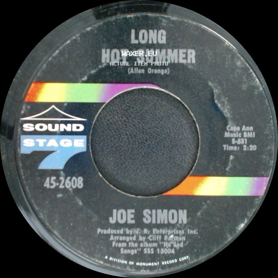 Joe Simon - (You Keep Me) Hangin' On / Long Hot Summer side B