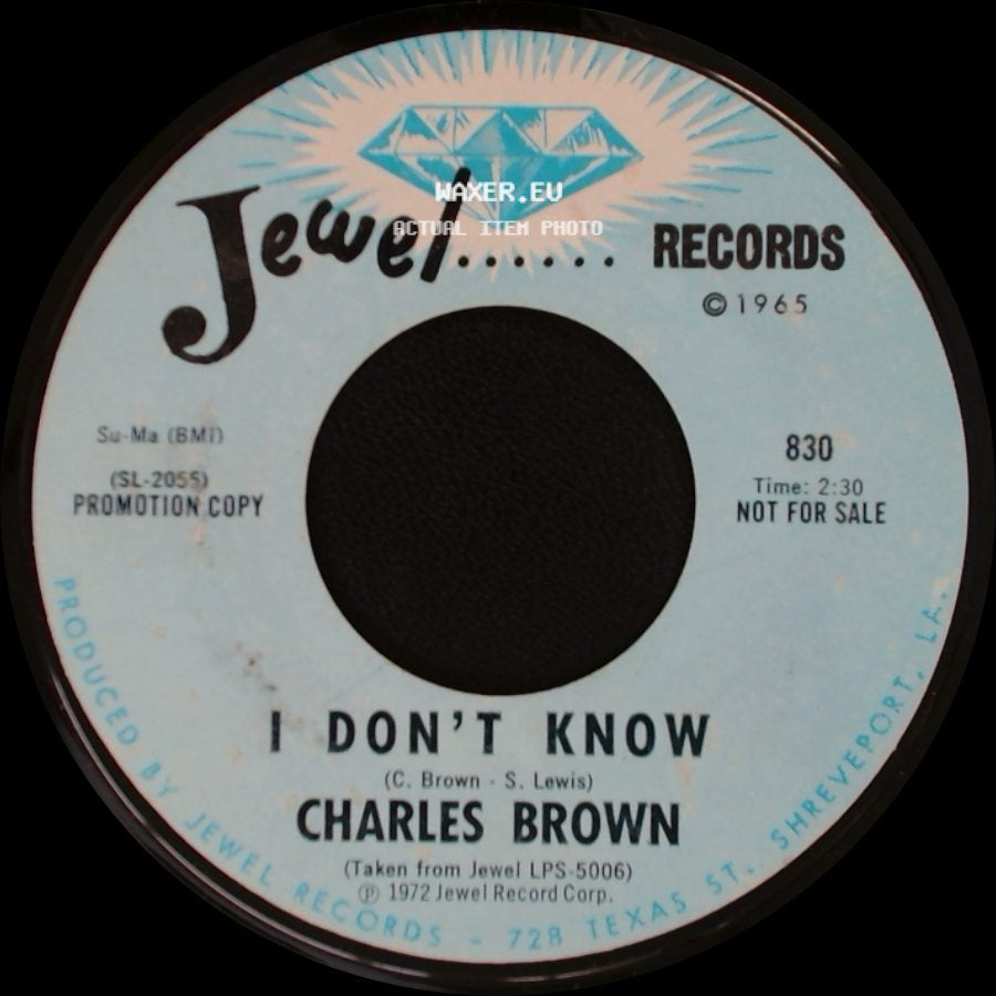 Charles Brown - I Don't Know / For You side A