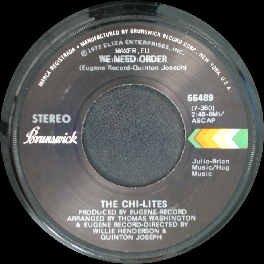 The Chi-Lites - Living In The Footsteps Of Another Man / We Need Order side B