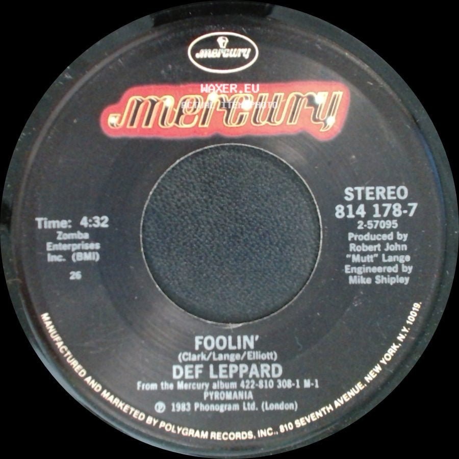 Def Leppard - Comin' Under Fire / Foolin' side B