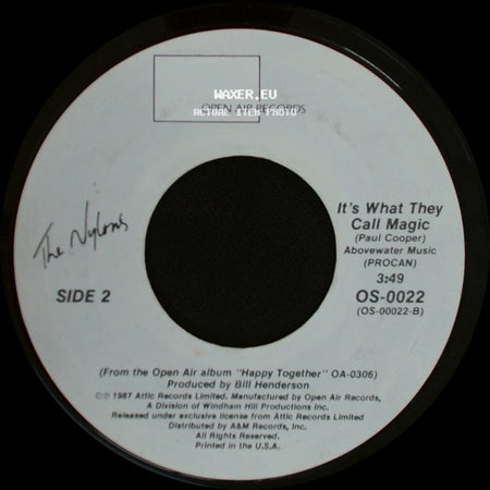 The Nylons - Kiss Him Goodbye / It's What They Call Magic side B