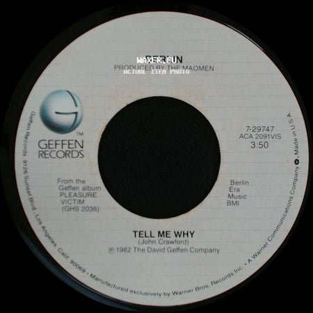 Berlin - Sex (I'm A...) / Tell Me Why side B